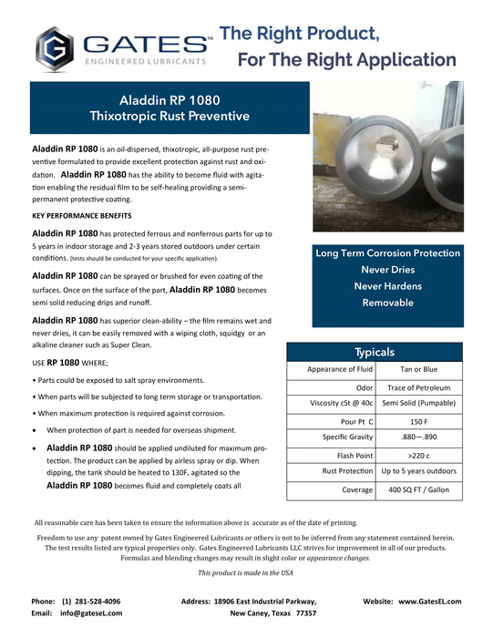 Aladdin RP 1080 Thixotropic Rust Preventive